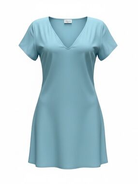 Blue Show Me Your Mumu V-Neck Flutter Sleeve Short Dress. Size Large.